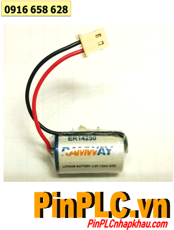 RAMWAY ER14250 (Dây Zắc cắm); Pin nuôi nguồn RAMWAY ER14250 3.6v 1/2AA 1200mAh chính hãng 